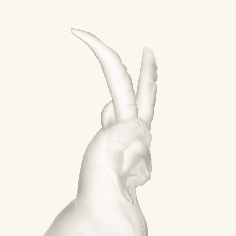 lalique terramineral ibex figurine medium clear