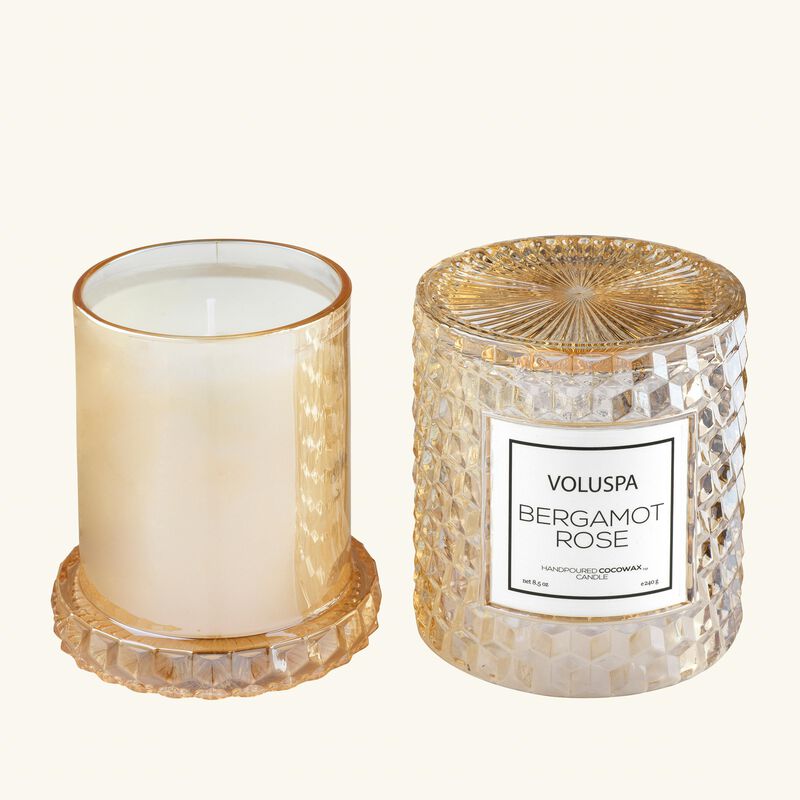 Bergamot Rose Cloche Candle voluspa bergamot rose cloche candle