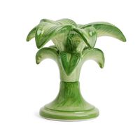 Palm Candlestick Holder - Green - Small, small