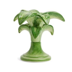 Palm Candlestick Holder - Green - Small, medium