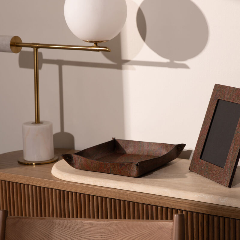 إيترو صينية أرنيكا للديكور مربعة باللون البني 25 سم