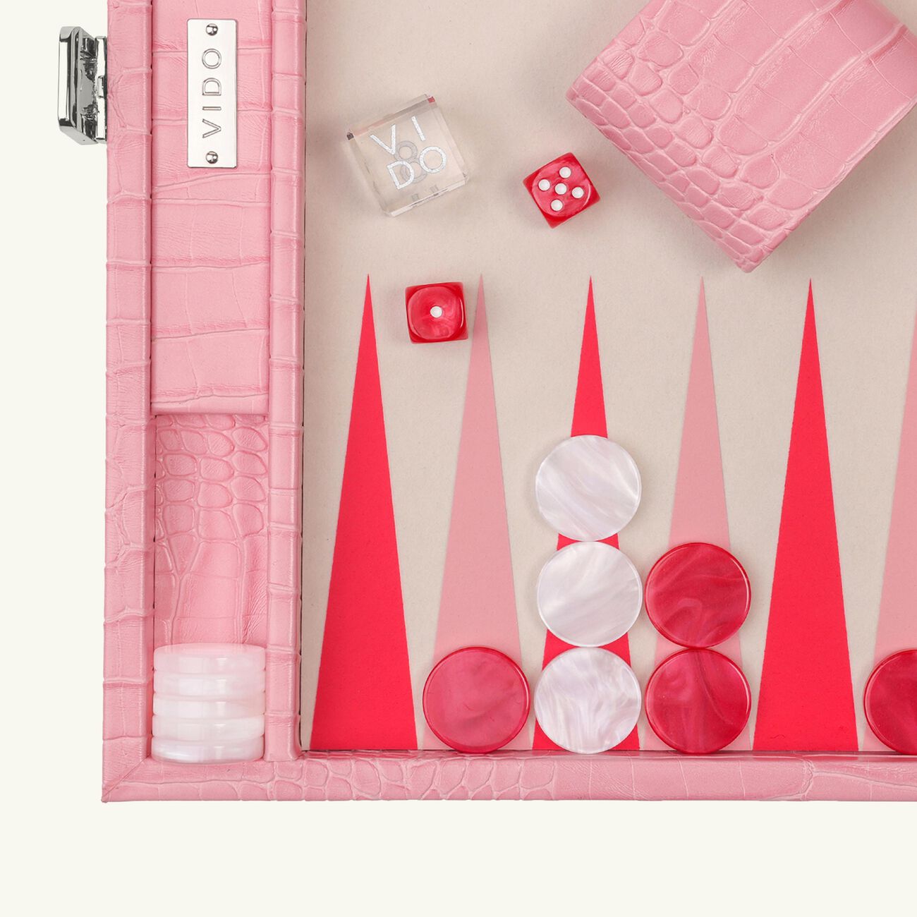 vido alligator backgammon set medium