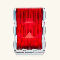 baccarat louxor vase round small red