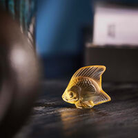 lalique fish figurine small yellow