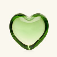 baccarat amore heart figurine mini green