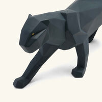 lladro panther sculpture small black