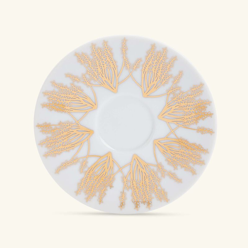 طقم تمرة بالتعاون مع رزان العزوني برانش المؤلف من فنجانين عربيين للشاي مع صحنيهما باللون الذهبي صلصال طقم تمرة بالتعاون مع رزان العزوني برانش المؤلف من فنجانين عربيين للشاي مع صحنيهما باللون الذهبي