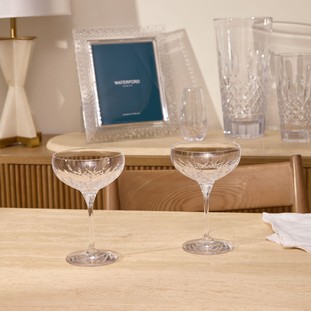 waterford lismore cocktail glasses clear set of 2
