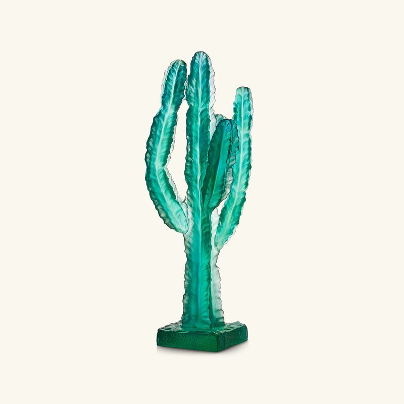daum cactus sculpture medium green