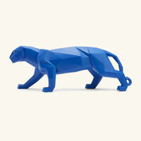 lladro panther sculpture small blue