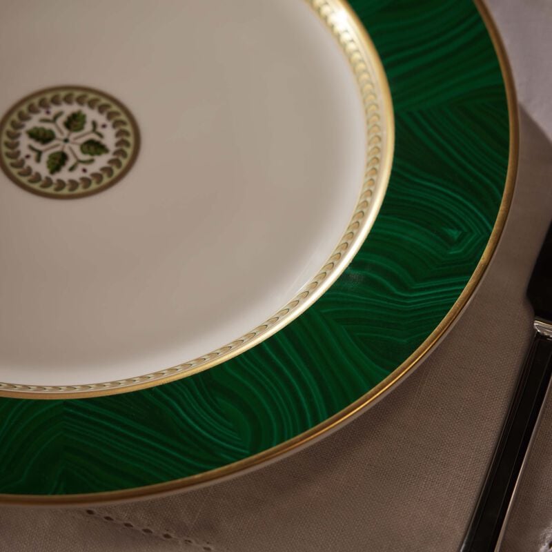 bernardaud constance charger plate round green 31cm