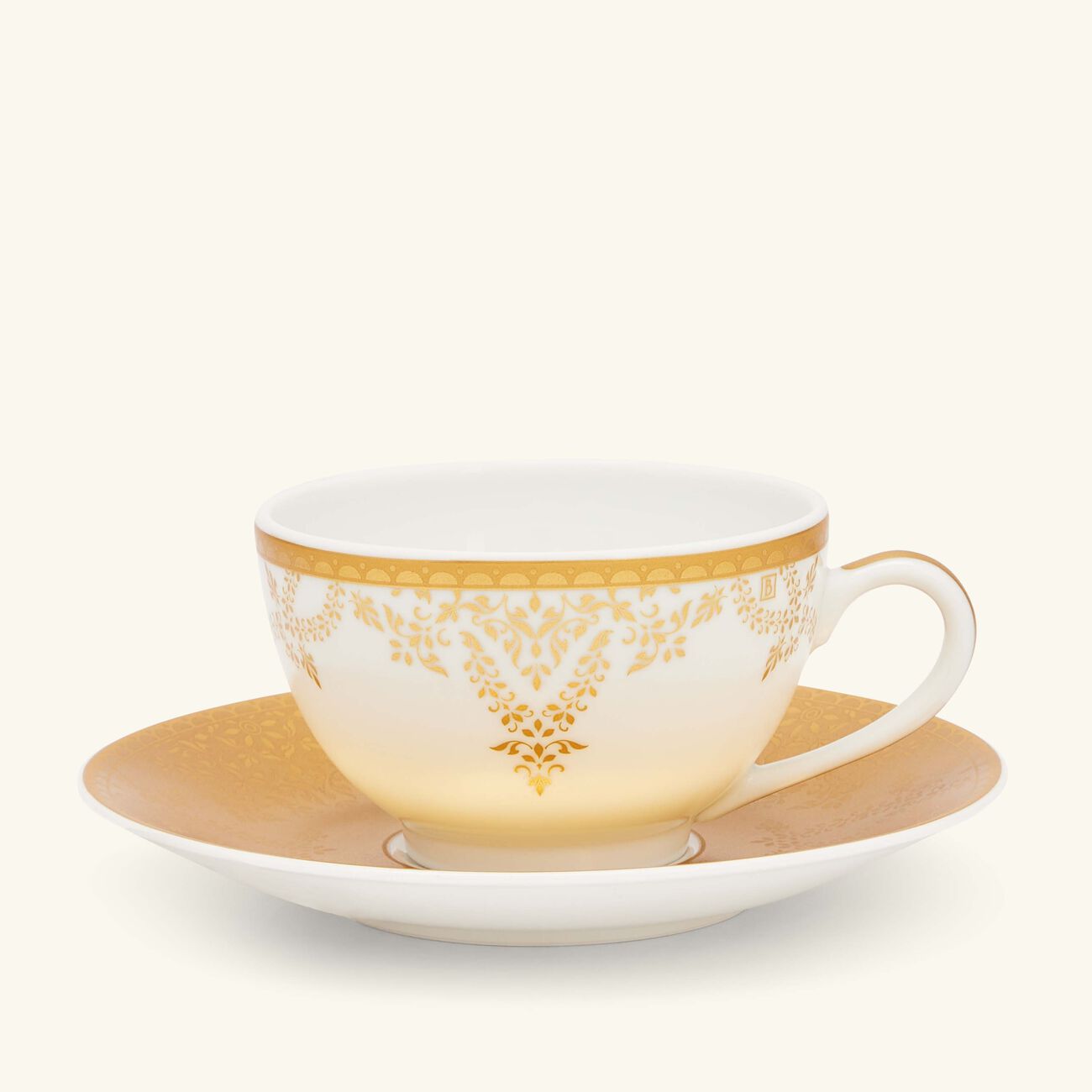 bernardaud voyage tea cup saucer gold