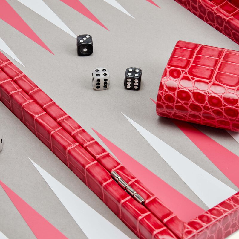 vido alligator backgammon set medium
