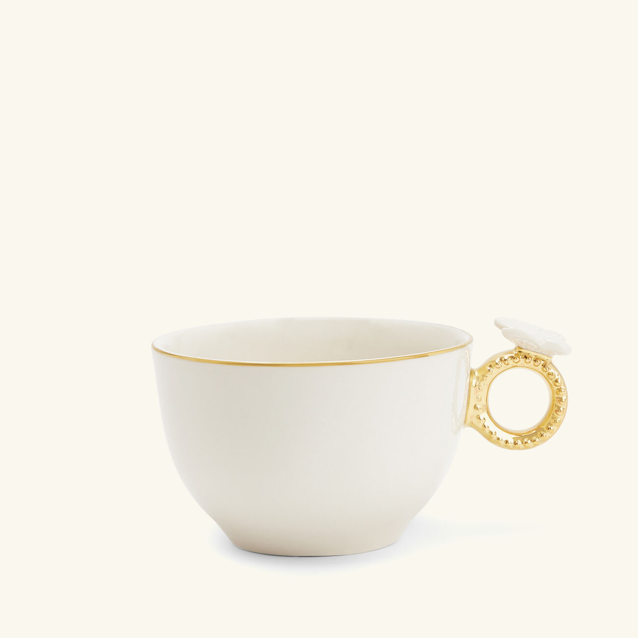 villari butterfly tea cup saucer white
