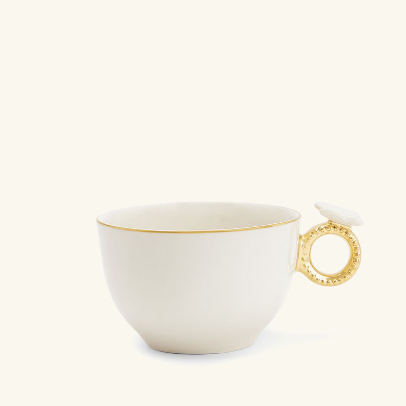 villari butterfly tea cup saucer white