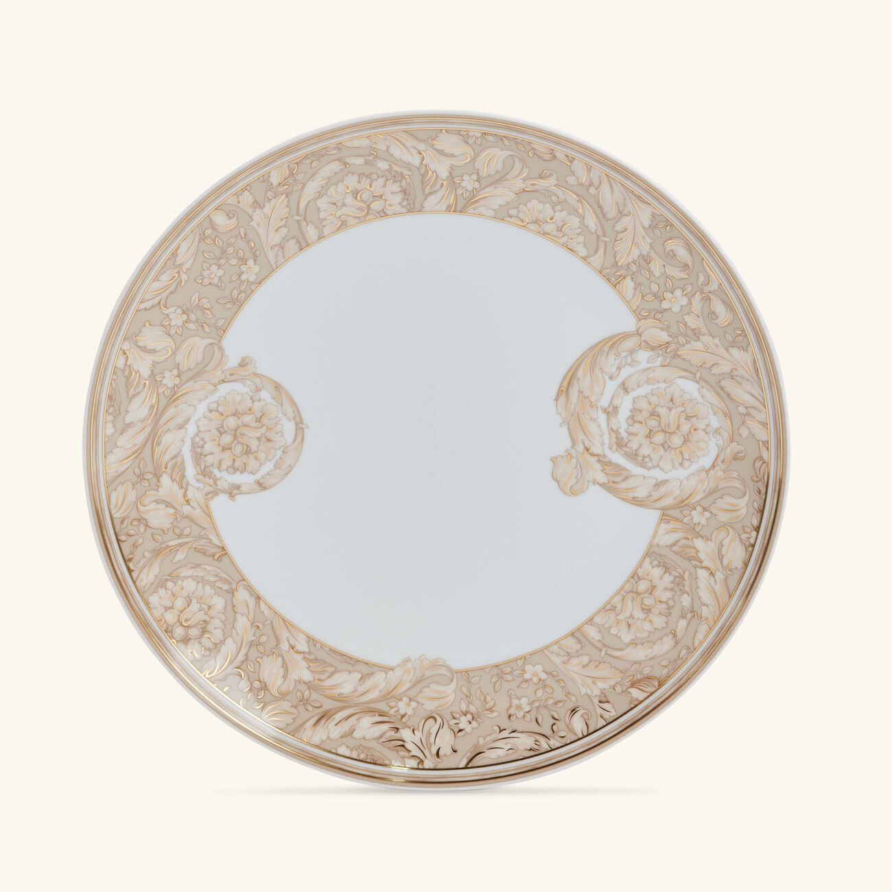 versace barocco beige dinner plate round 28 cm