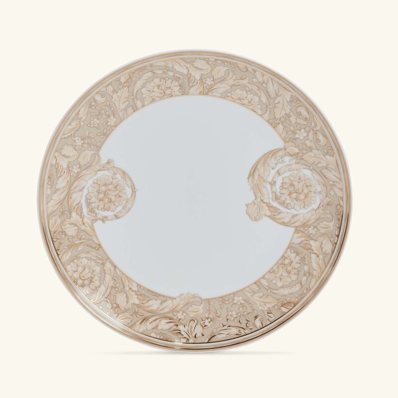 versace barocco beige dinner plate round 28 cm
