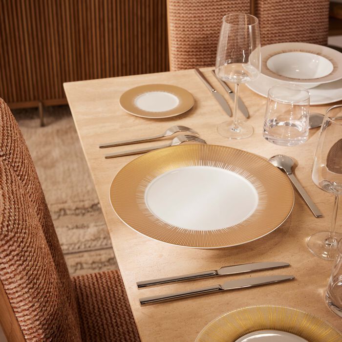 bernardaud sol service plate round gold 31cm