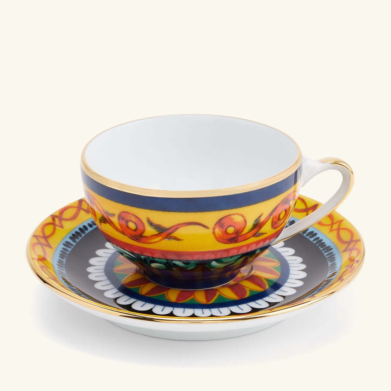 dolce gabbana casa carretto espresso set pattern