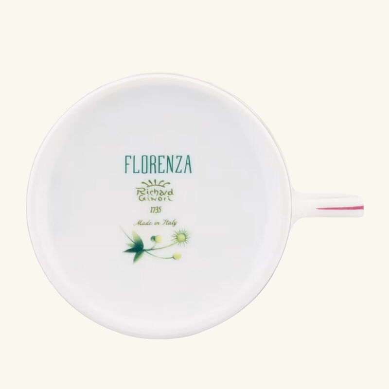 ginori 1745 florenza acanto impero tea cup green set of 2