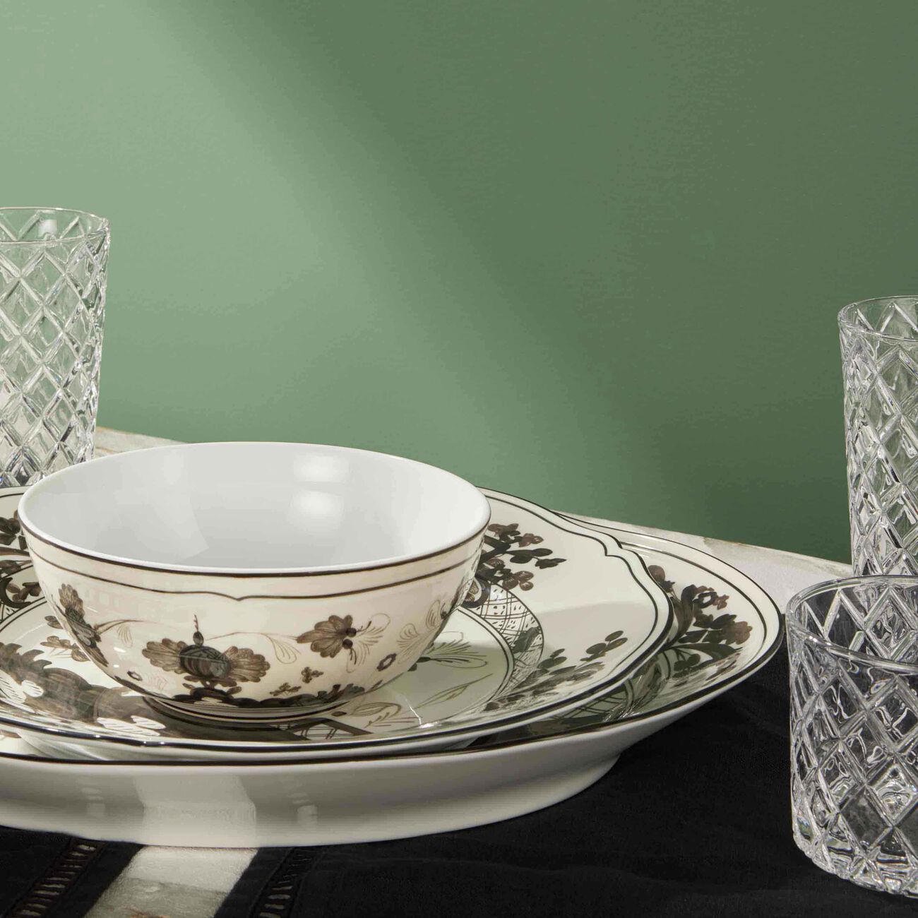 ginori 1735 oriente italiano bowl grey