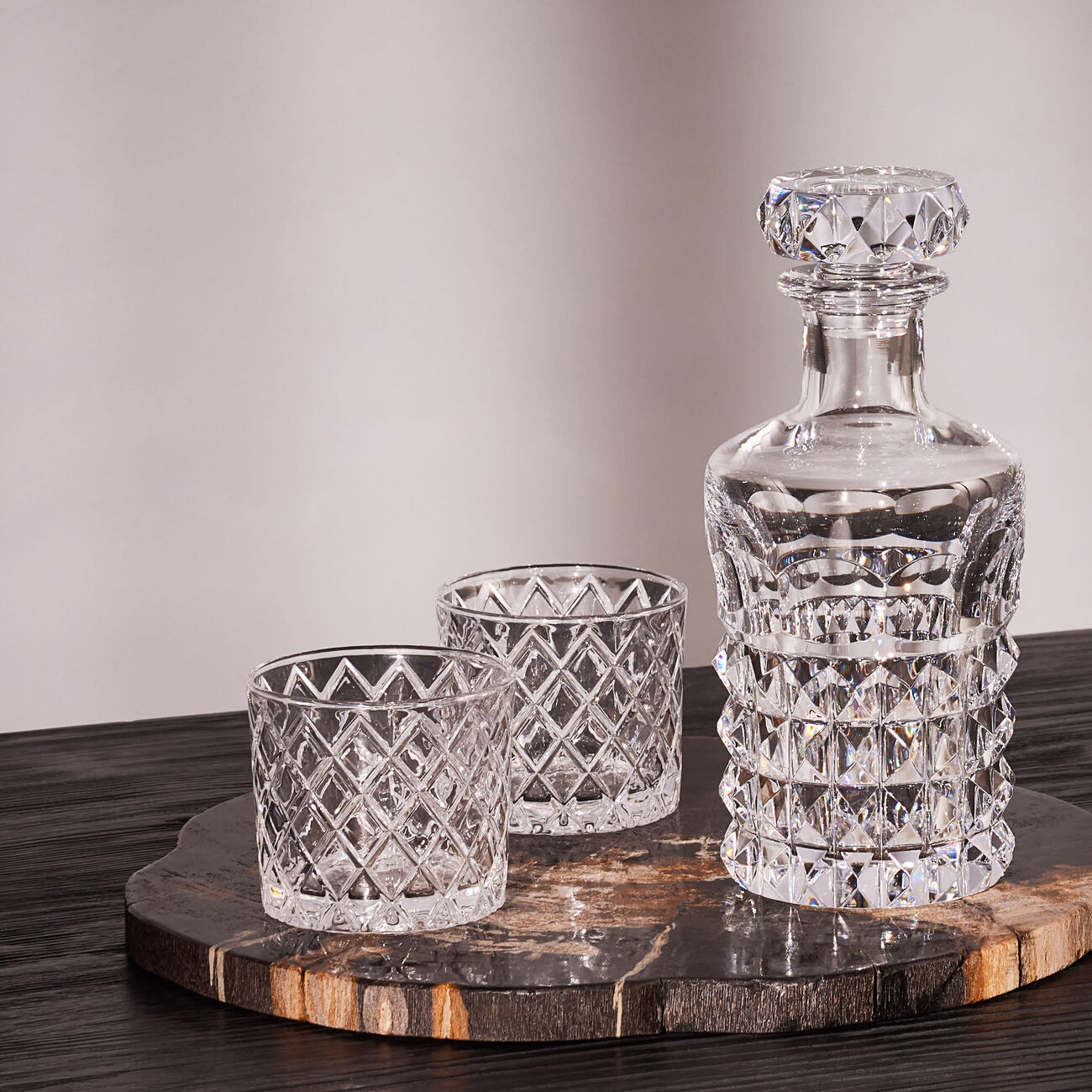 baccarat louxor whiskey decanter clear