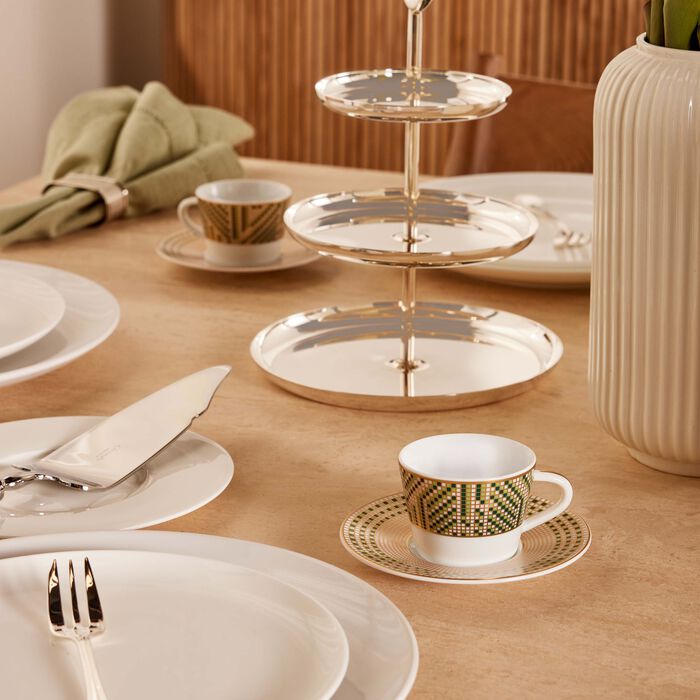 bernardaud augusta espresso cup and saucer set of 4