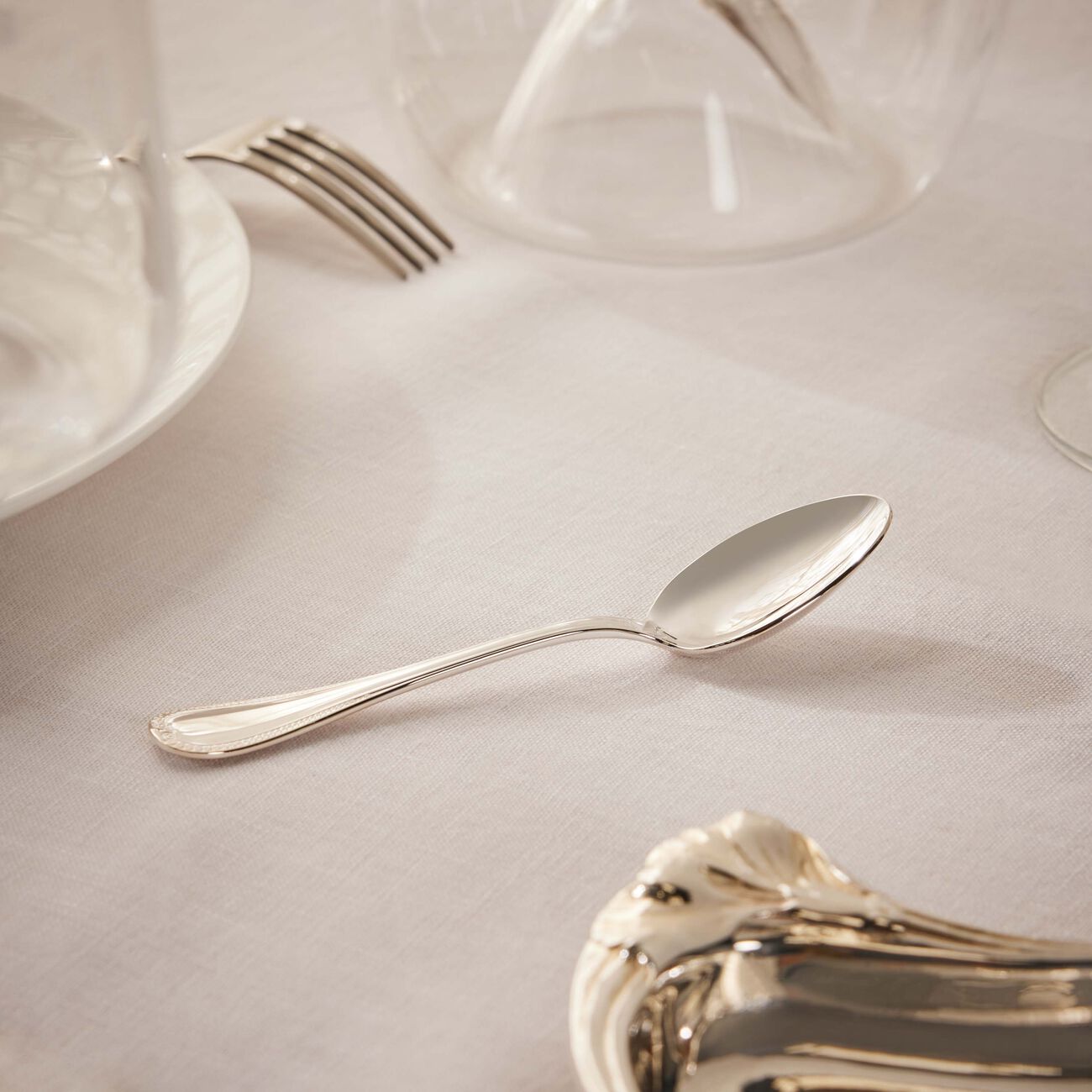 christofle malmaison coffee spoon silver plated