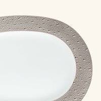bernardaud ecume serving platter oval silver 35cm