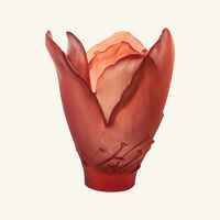 daum safran vase small red