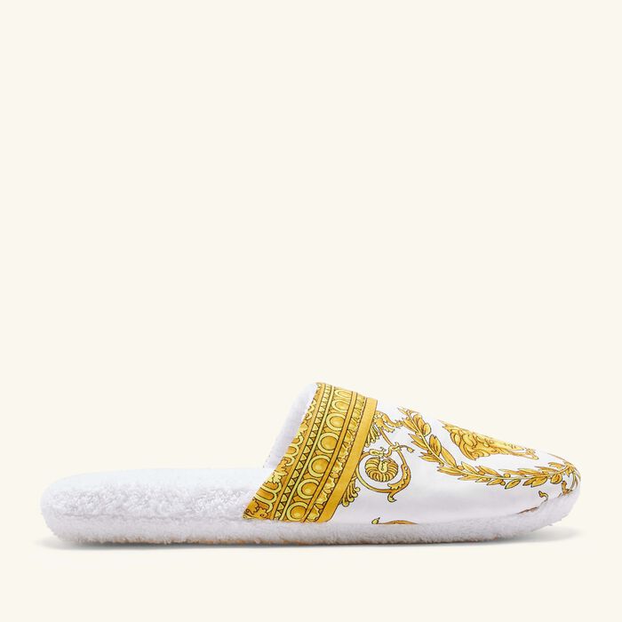 versace i love baroque slippers small white
