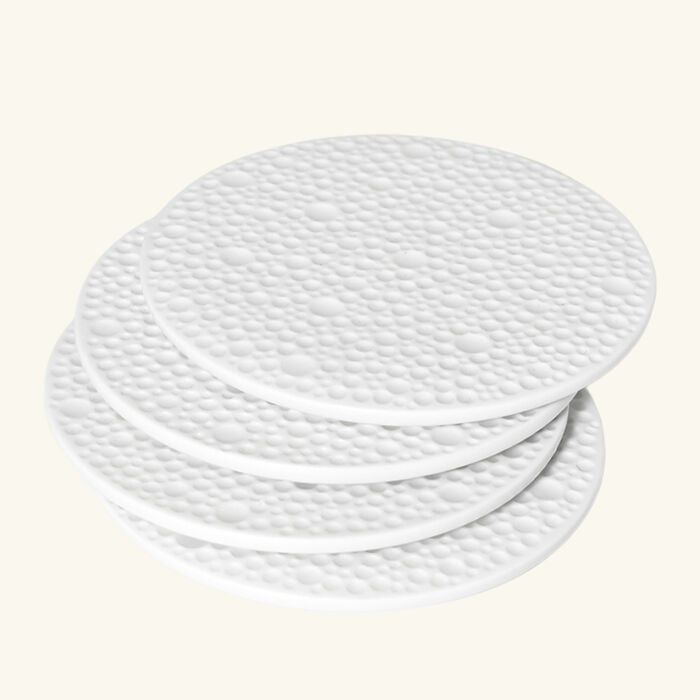 bernardaud ecume blanc coasters set of 4 white