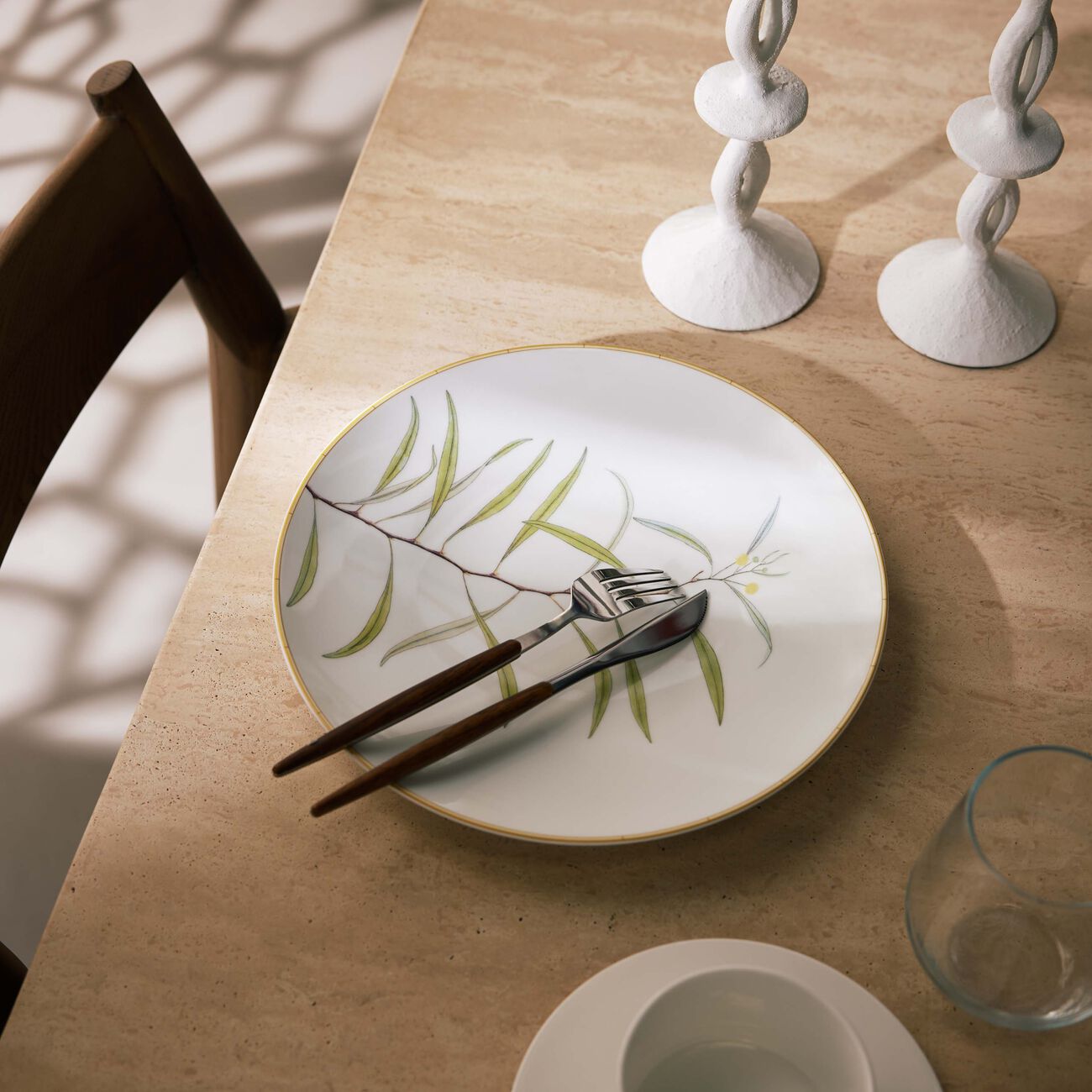 bernardaud jardin indien dinner plate round white 27cm