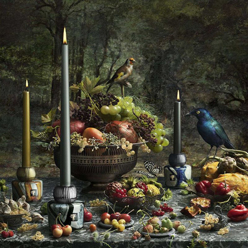 baobab collection stones marble candle set of 2