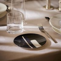 bernardaud oscar bread butter plate round black 16cm
