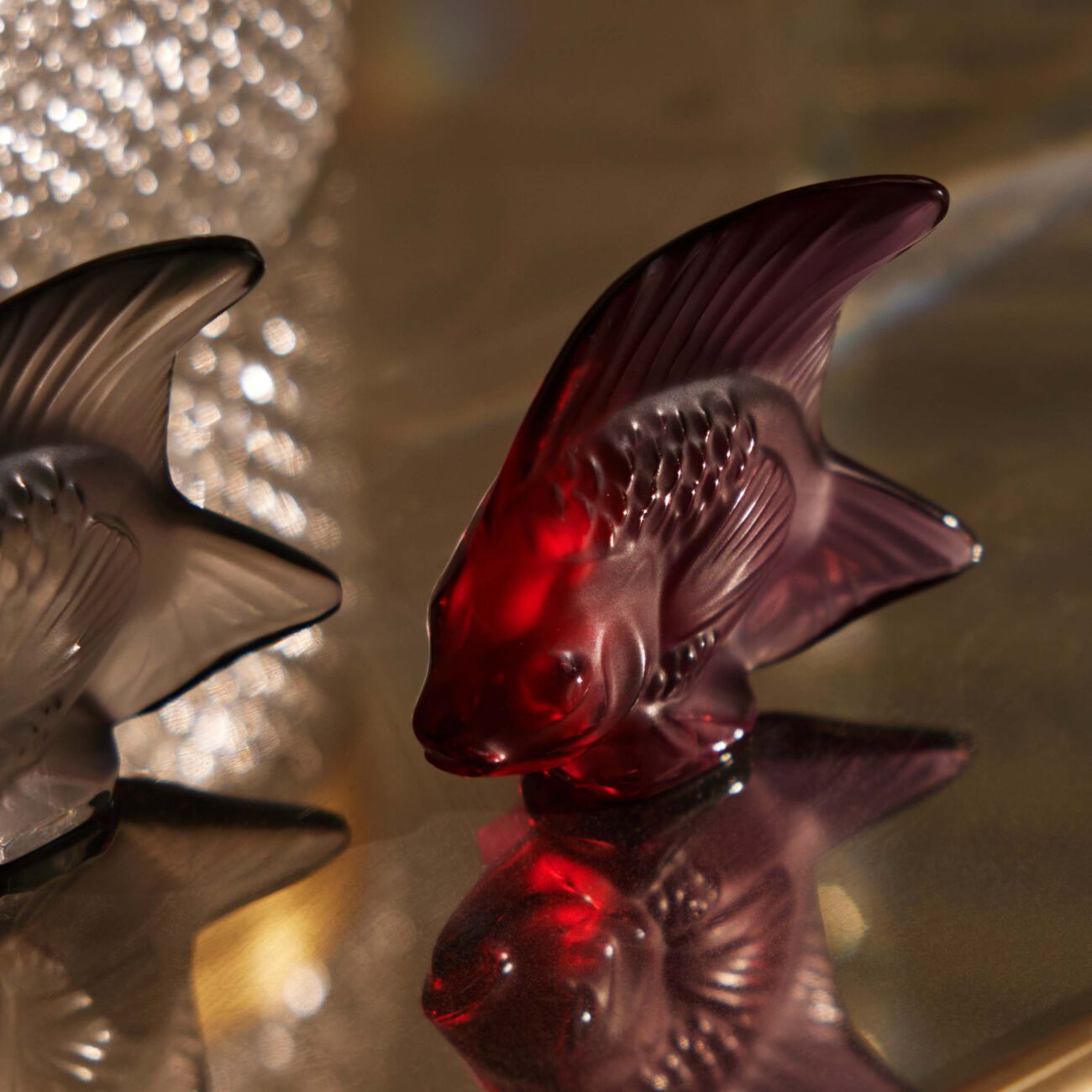 Fish Figurine Mini Fuchsia lalique fish figurine mini fuchsia