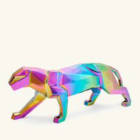 lladro iridiscent panther sculpture small