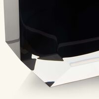 baccarat octogone vase small black