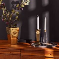 versace medusa vase small gold