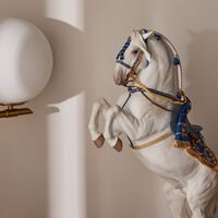 lladro spanish pure breed horse sculpture large blue limited edition