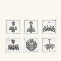 kim seybert chandeliers cocktail napkin white set of 6
