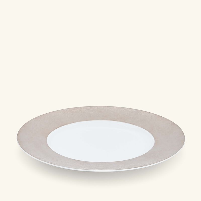 bernardaud dune service plate round silver 31cm
