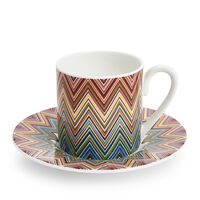 Set of 6 Zig Zag Jarris Coffee Cup & Saucer, small