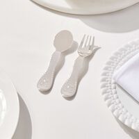 christofle charlie bear two piece baby flatware set silver