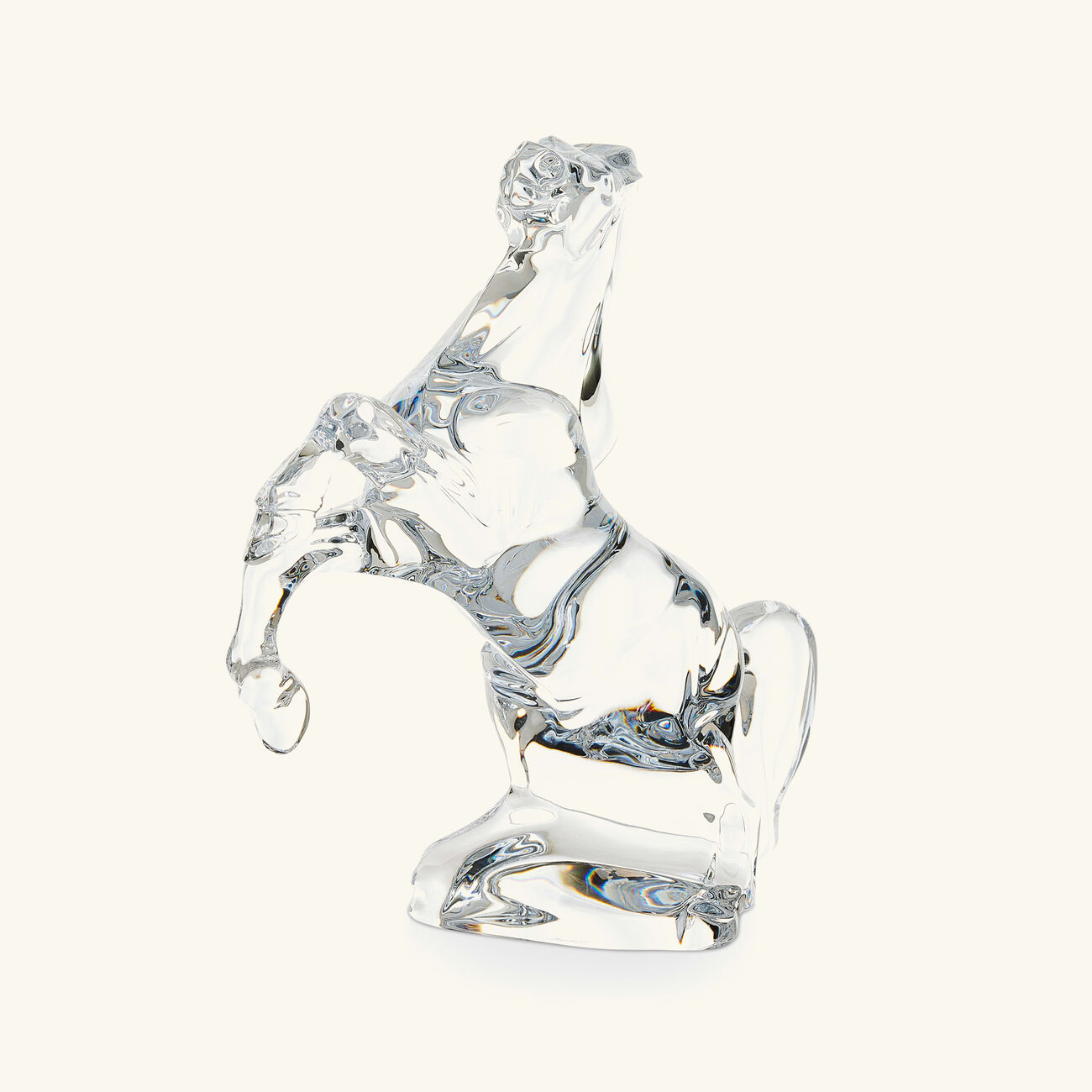 baccarat rearing horse sculpture small clear
