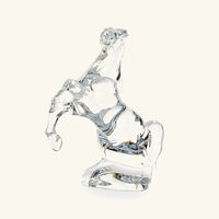baccarat rearing horse sculpture small clear