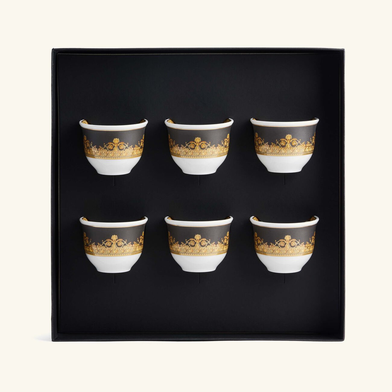 versace i love baroque arabic coffee cup black set of 6