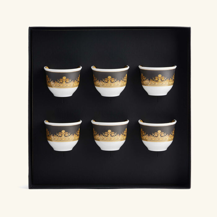 versace i love baroque arabic coffee cup black set of 6