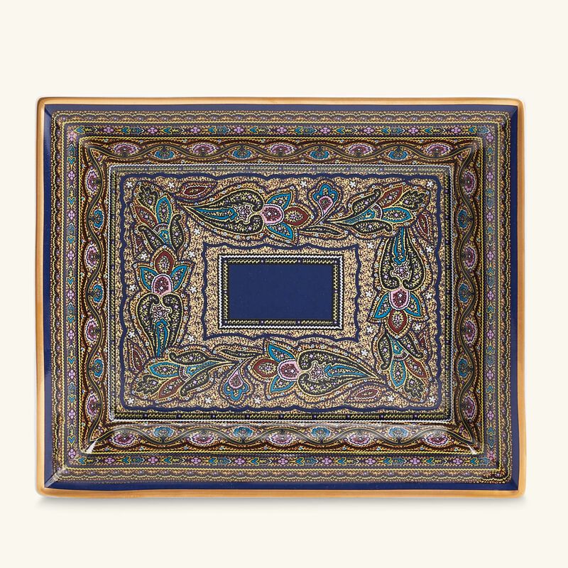 Cachemire Trinket Tray Rectangular Small Blue etro cachemire trinket tray rectangular small blue