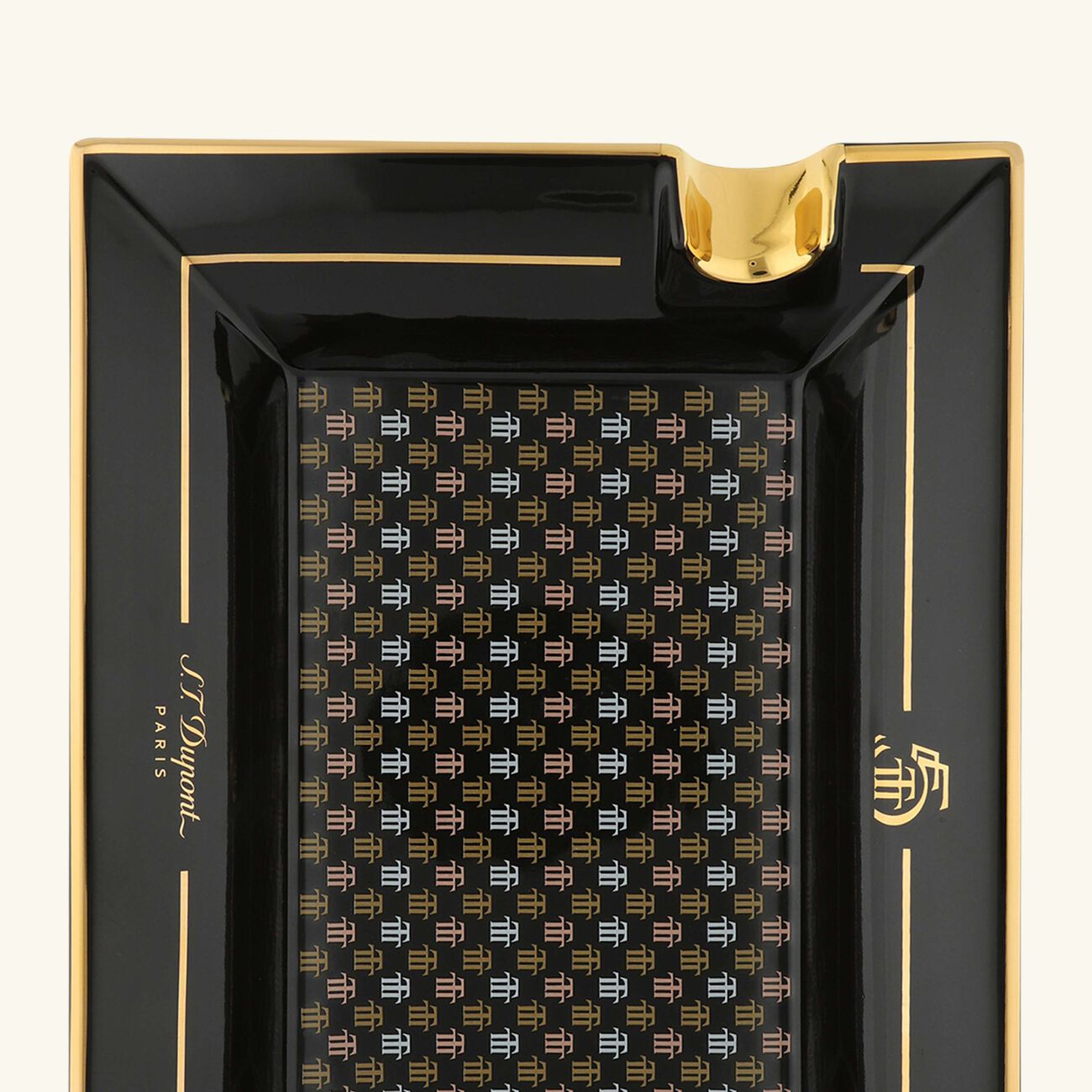 st dupont trindad ashtray rectangular large black